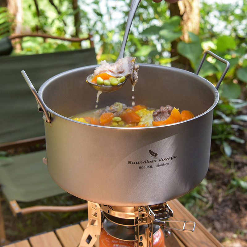 Home Cooking Cookbook - Grenzeloze Reis Titanium Pot 5.0l Draagbare