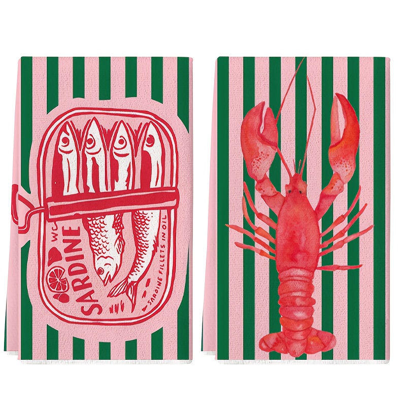 Home Cooking Cookbook - 2 stuks, Amerikaanse retro gestreepte sardineblik-design